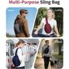 imageECOHUB Crossbody Bags for Men with RFID AntiTheft Lightweight Travel Hiking Sling Backpack Small Sports Shoulder Bag GreyBlack