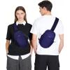 imageECOHUB Crossbody Bags for Men with RFID AntiTheft Lightweight Travel Hiking Sling Backpack Small Sports Shoulder Bag GreyNavy Blue