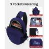imageECOHUB Crossbody Bags for Men with RFID AntiTheft Lightweight Travel Hiking Sling Backpack Small Sports Shoulder Bag GreyNavy Blue