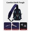 imageECOHUB Crossbody Bags for Men with RFID AntiTheft Lightweight Travel Hiking Sling Backpack Small Sports Shoulder Bag GreyNavy Blue