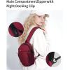 imageECOHUB Crossbody Bags for Men with RFID AntiTheft Lightweight Travel Hiking Sling Backpack Small Sports Shoulder Bag GreyRed