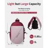 imageECOHUB Crossbody Bags for Men with RFID AntiTheft Lightweight Travel Hiking Sling Backpack Small Sports Shoulder Bag GreyRed