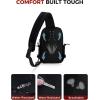 imageECOHUB Crossbody Bags for Women Men AntiTheft RFID Blocking Sling Backpack Water Resistant Chest Shoulder Daypack RedBlack