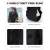 imageECOHUB Crossbody Bags for Women Men AntiTheft RFID Blocking Sling Backpack Water Resistant Chest Shoulder Daypack RedBlack