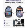 imageECOHUB Crossbody Bags for Women Men AntiTheft RFID Blocking Sling Backpack Water Resistant Chest Shoulder Daypack RedGrey