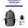 imageECOHUB Crossbody Bags for Women Men AntiTheft RFID Blocking Sling Backpack Water Resistant Chest Shoulder Daypack RedGrey