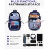 imageECOHUB Crossbody Bags for Women Men AntiTheft RFID Blocking Sling Backpack Water Resistant Chest Shoulder Daypack RedNavy Blue