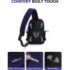 imageECOHUB Crossbody Bags for Women Men AntiTheft RFID Blocking Sling Backpack Water Resistant Chest Shoulder Daypack RedNavy Blue