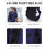 imageECOHUB Crossbody Bags for Women Men AntiTheft RFID Blocking Sling Backpack Water Resistant Chest Shoulder Daypack RedNavy Blue