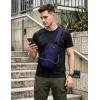imageECOHUB Crossbody Bags for Women Men AntiTheft RFID Blocking Sling Backpack Water Resistant Chest Shoulder Daypack RedNavy Blue