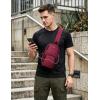 imageECOHUB Crossbody Bags for Women Men AntiTheft RFID Blocking Sling Backpack Water Resistant Chest Shoulder Daypack RedRed