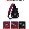 imageECOHUB Crossbody Bags for Women Men AntiTheft RFID Blocking Sling Backpack Water Resistant Chest Shoulder Daypack RedRed