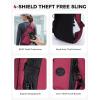 imageECOHUB Crossbody Bags for Women Men AntiTheft RFID Blocking Sling Backpack Water Resistant Chest Shoulder Daypack RedRed