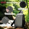 imageECOHUB Sling Bag for Women Men Anti Theft Crossbody Bags Travel Purses Anti Theft Crossbody Hiking Backpacking Packs BlackGrey
