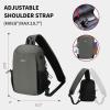 imageECOHUB Sling Bag for Women Men Anti Theft Crossbody Bags Travel Purses Anti Theft Crossbody Hiking Backpacking Packs BlackGrey