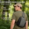 imageECOHUB Sling Bag for Women Men Anti Theft Crossbody Bags Travel Purses Anti Theft Crossbody Hiking Backpacking Packs BlackGrey