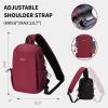 imageECOHUB Sling Bag for Women Men Anti Theft Crossbody Bags Travel Purses Anti Theft Crossbody Hiking Backpacking Packs BlackRed