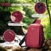 imageECOHUB Sling Bag for Women Men Anti Theft Crossbody Bags Travel Purses Anti Theft Crossbody Hiking Backpacking Packs BlackRed