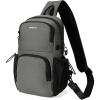 imageECOHUB Crossbody Bags for Women Men AntiTheft RFID Blocking Sling Backpack Water Resistant Chest Shoulder Daypack RedGrey