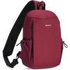 imageECOHUB Sling Bag for Women Men Anti Theft Crossbody Bags Travel Purses Anti Theft Crossbody Hiking Backpacking Packs BlackRed