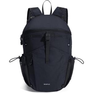 imageECOHUB 15L UltraLightweight Packable Backpack Casual Daypack for Daily Use Small Hiking amp Travel Foldable Backpack WaterResistant Nylon Reflective DesignBlack