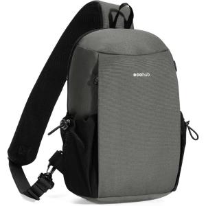 imageECOHUB Sling Bag for Women Men Anti Theft Crossbody Bags Travel Purses Anti Theft Crossbody Hiking Backpacking Packs BlackGrey