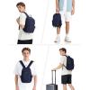 imageECOHUB Mini AntiTheft RFID Backpack for Women and Men WaterResistant Lightweight Travel Daypack with iPad Sleeve Key Holder 9 Pockets Daily Short Trips BlackBlue