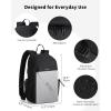 imageECOHUB Mini AntiTheft RFID Backpack for Women and Men WaterResistant Lightweight Travel Daypack with iPad Sleeve Key Holder 9 Pockets Daily Short Trips BlackBlack