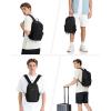 imageECOHUB Mini AntiTheft RFID Backpack for Women and Men WaterResistant Lightweight Travel Daypack with iPad Sleeve Key Holder 9 Pockets Daily Short Trips BlackBlack