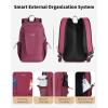 imageECOHUB Mini AntiTheft RFID Backpack for Women and Men WaterResistant Lightweight Travel Daypack with iPad Sleeve Key Holder 9 Pockets Daily Short Trips BlackRed
