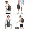 imageECOHUB Mini AntiTheft RFID Backpack for Women and Men WaterResistant Lightweight Travel Daypack with iPad Sleeve Key Holder 9 Pockets Daily Short Trips BlackGrey