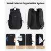 imageECOHUB Mini AntiTheft RFID Backpack for Women and Men WaterResistant Lightweight Travel Daypack with iPad Sleeve Key Holder 9 Pockets Daily Short Trips BlackBlack
