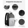 imageECOHUB Mini AntiTheft RFID Backpack for Women and Men WaterResistant Lightweight Travel Daypack with iPad Sleeve Key Holder 9 Pockets Daily Short Trips BlackGrey