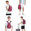 imageECOHUB Mini AntiTheft RFID Backpack for Women and Men WaterResistant Lightweight Travel Daypack with iPad Sleeve Key Holder 9 Pockets Daily Short Trips BlackRed