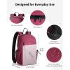 imageECOHUB Mini AntiTheft RFID Backpack for Women and Men WaterResistant Lightweight Travel Daypack with iPad Sleeve Key Holder 9 Pockets Daily Short Trips BlackRed