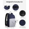 imageECOHUB Mini AntiTheft RFID Backpack for Women and Men WaterResistant Lightweight Travel Daypack with iPad Sleeve Key Holder 9 Pockets Daily Short Trips BlackBlue