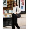 imageECOHUB Crossbody Bag for Women Men Multi Pocket AntiTheft Travel Purse with RFID Blocking Oxford PU Shoulder BagBlack