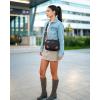 imageECOHUB Crossbody Bag for Women Men Multi Pocket AntiTheft Travel Purse with RFID Blocking Oxford PU Shoulder BagBlack