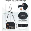 imageECOHUB Crossbody Bag for Women Men Multi Pocket AntiTheft Travel Purse with RFID Blocking Oxford PU Shoulder BagBlack
