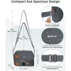 imageECOHUB Crossbody Bag for Women Men Multi Pocket AntiTheft Travel Purse with RFID Blocking Oxford PU Shoulder BagGrey
