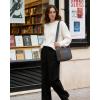 imageECOHUB Crossbody Bag for Women Men Multi Pocket AntiTheft Travel Purse with RFID Blocking Oxford PU Shoulder BagGrey