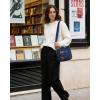 imageECOHUB Crossbody Bag for Women Men Multi Pocket AntiTheft Travel Purse with RFID Blocking Oxford PU Shoulder BagNavy Blue