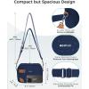 imageECOHUB Crossbody Bag for Women Men Multi Pocket AntiTheft Travel Purse with RFID Blocking Oxford PU Shoulder BagNavy Blue
