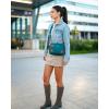 imageECOHUB Crossbody Bag for Women Men Multi Pocket AntiTheft Travel Purse with RFID Blocking Oxford PU Shoulder BagTeal
