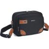 imageECOHUB Crossbody Bag for Women Men Multi Pocket AntiTheft Travel Purse with RFID Blocking Oxford PU Shoulder BagBlack