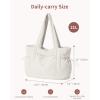 imageECOHUB Tote Bag for Women Work Tote Bags with Laptop Compartment Large Corduroy Tote Bag Shoulder Bag Handbag for TravelBeige
