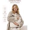 imageECOHUB Tote Bag for Women Work Tote Bags with Laptop Compartment Large Corduroy Tote Bag Shoulder Bag Handbag for TravelBeige