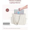 imageECOHUB Tote Bag for Women Work Tote Bags with Laptop Compartment Large Corduroy Tote Bag Shoulder Bag Handbag for TravelBeige