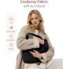 imageECOHUB Tote Bag for Women Work Tote Bags with Laptop Compartment Large Corduroy Tote Bag Shoulder Bag Handbag for TravelBlack