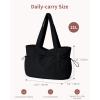 imageECOHUB Tote Bag for Women Work Tote Bags with Laptop Compartment Large Corduroy Tote Bag Shoulder Bag Handbag for TravelBlack